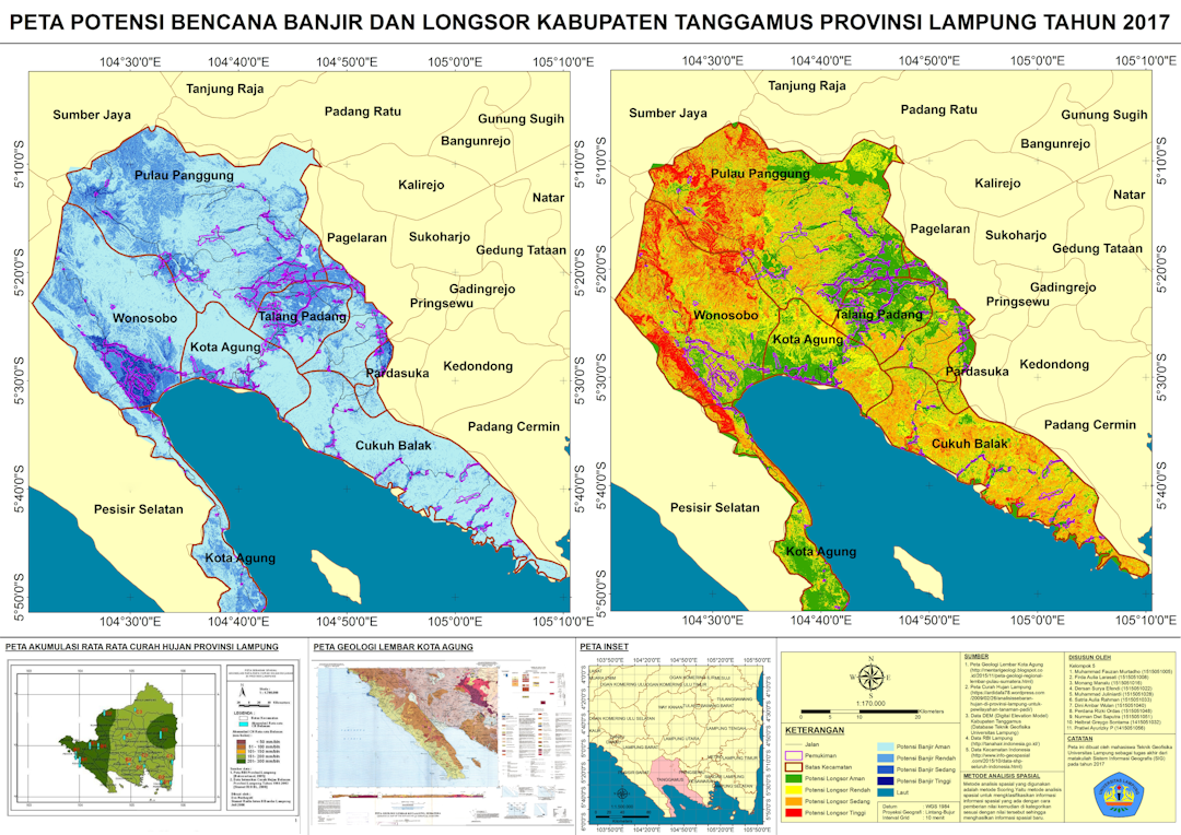 Map of Potential Floods and Lanslides